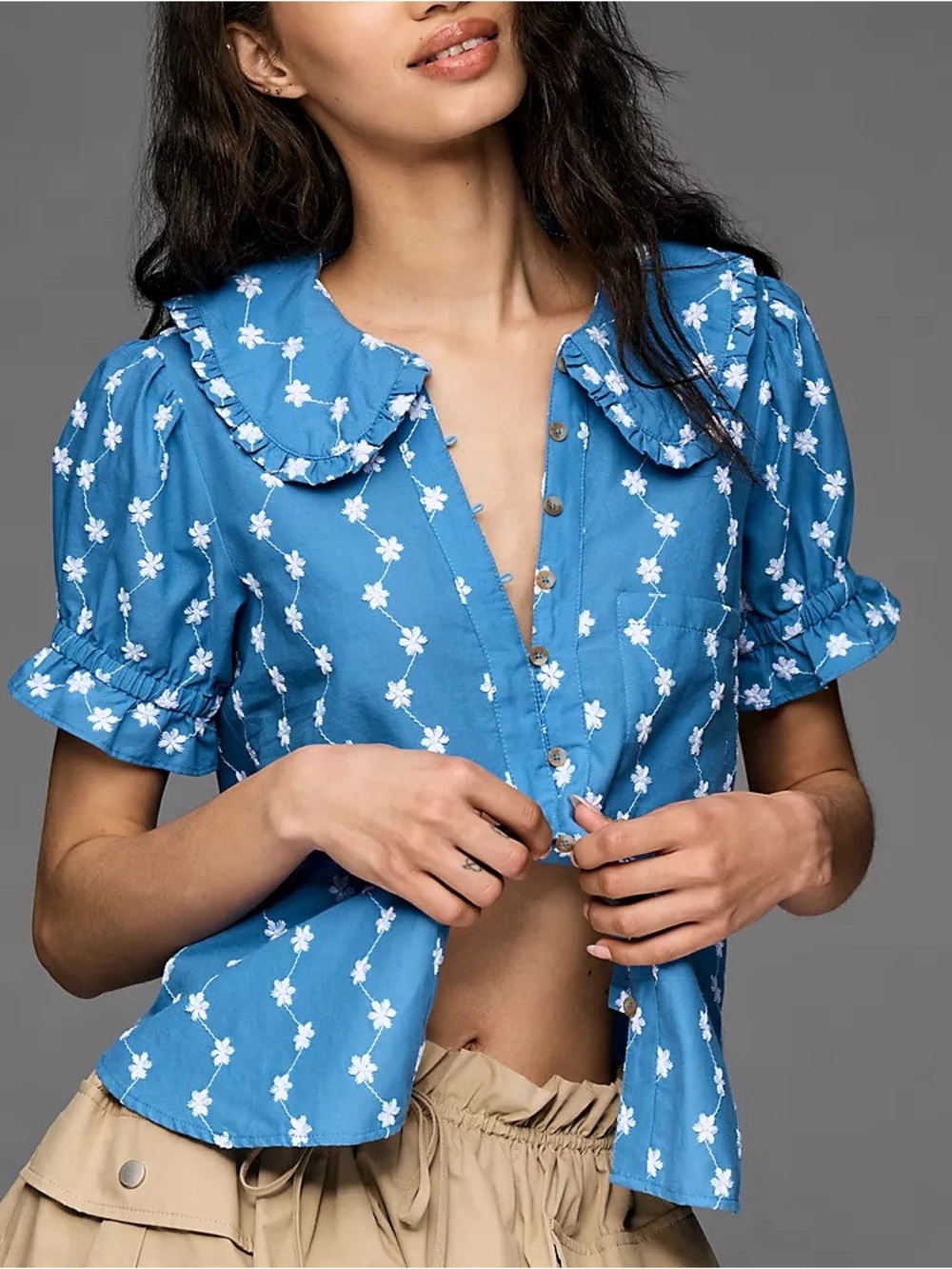 Anthropologie - The Keira Floral Embroidered Blouse